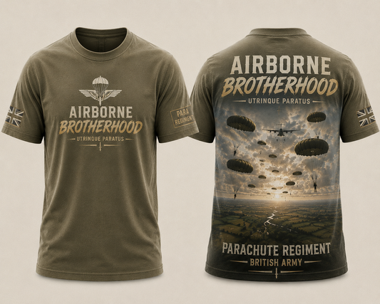 Airborne Brotherhood Parachute Regiment Shirt UK Military Tee