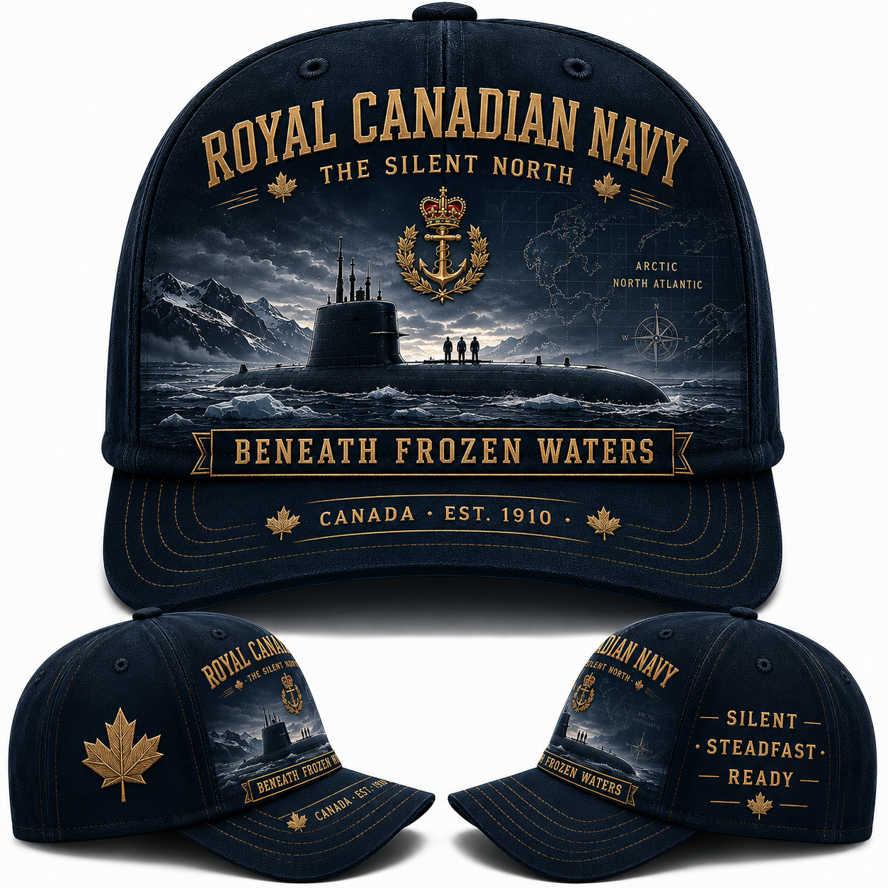 Royal Canadian Navy Beneath Frozen Waters Baseball Cap