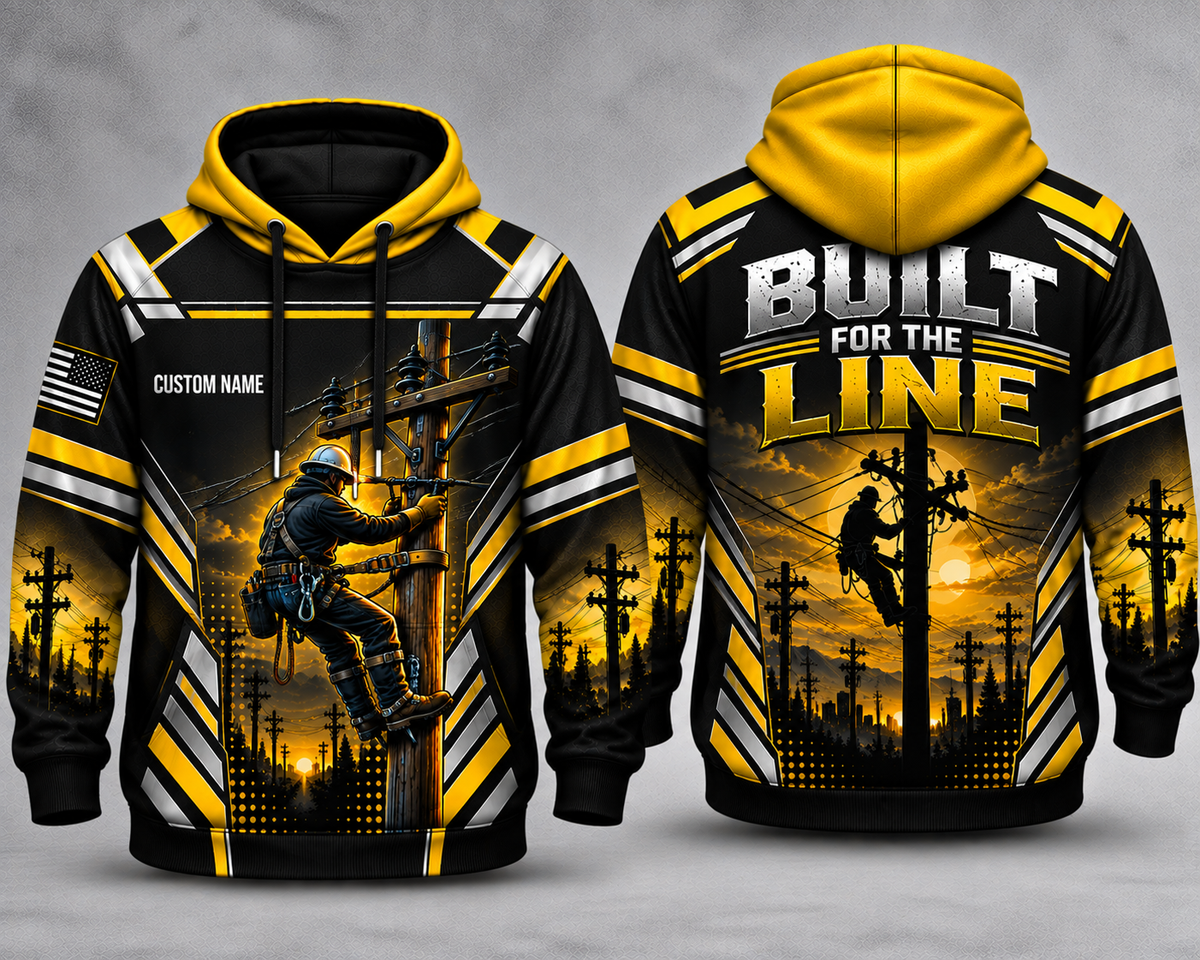 Personalized Lineman Built For The Line 3D Hoodie