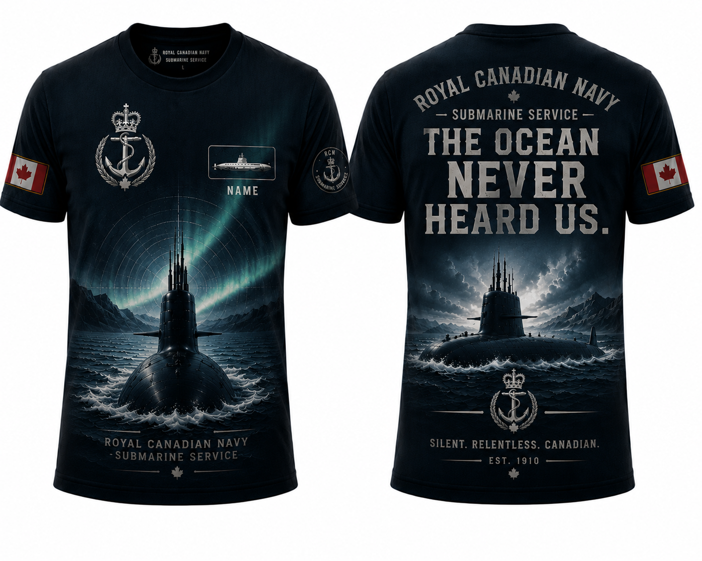 Royal Canadian Navy The Ocean Never Heard Us 3D T-Shirt