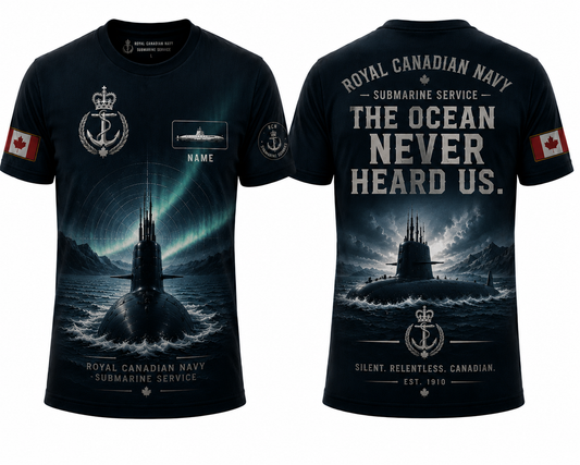 Royal Canadian Navy The Ocean Never Heard Us 3D T-Shirt