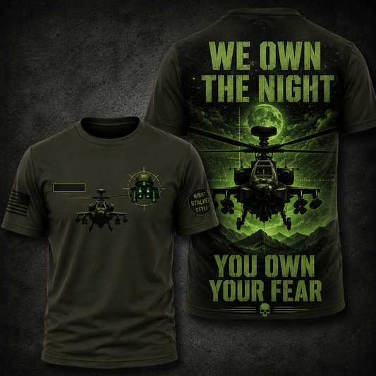 We Own The Night Apache Military 3D T-Shirt