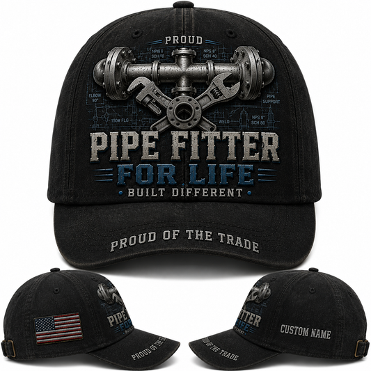 Custom Name Pipe Fitter For Life Proud Of The Trade Baseball Cap