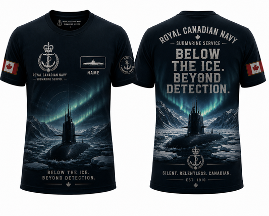 Royal Canadian Navy Below The Ice Beyond Detection 3D T-Shirt