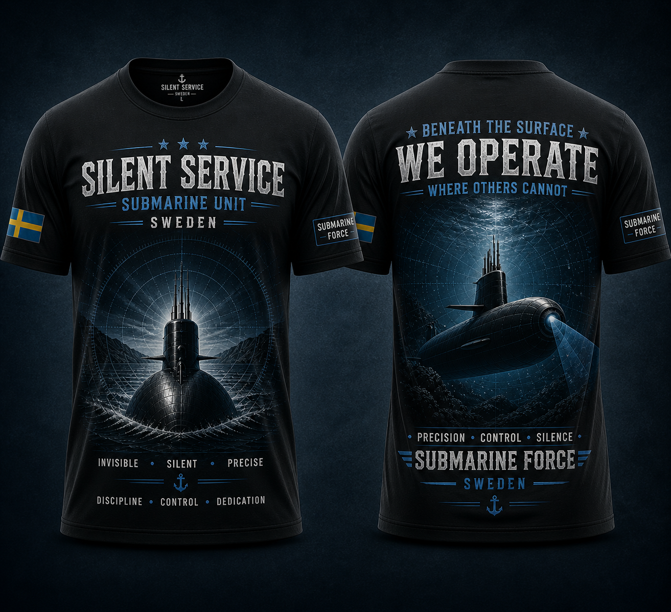 Sweden Submarine Force We Operate Shirt Nordic Silent Service Tee