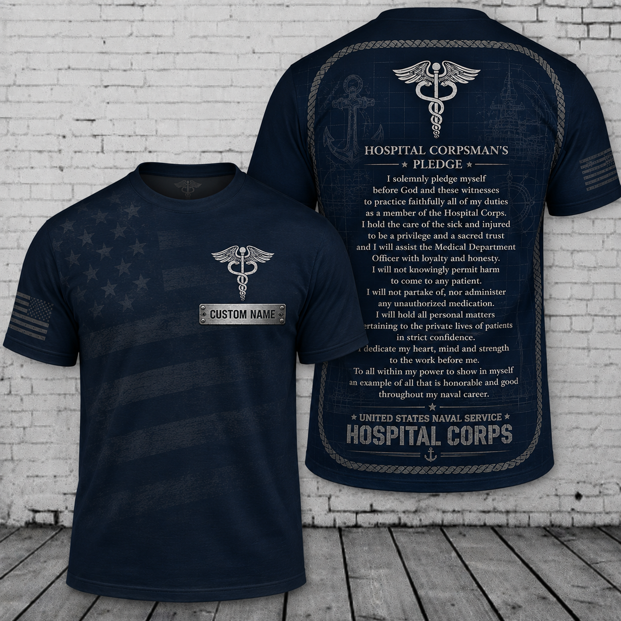 Custom Hospital Corps Military Veteran 3D T-Shirt - Premium Collector Edition Shirt