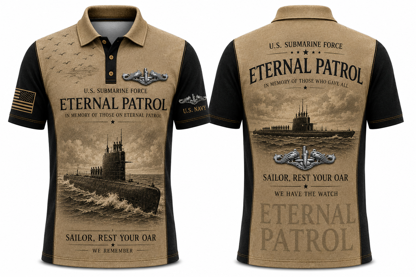 U.S. Navy Submarine Force Eternal Patrol Memorial Polo Shirt