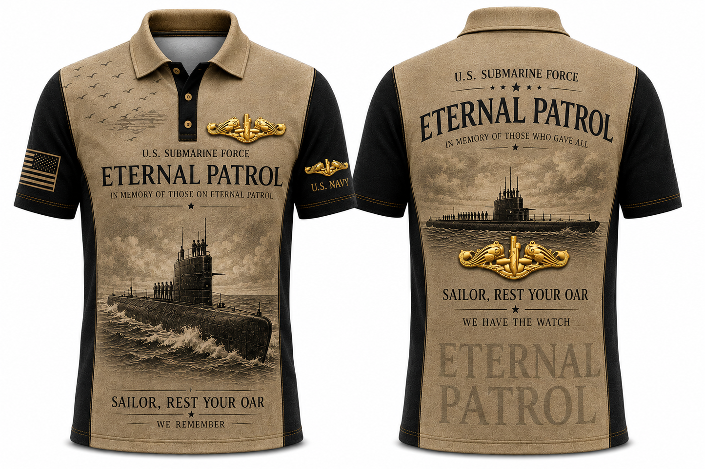 U.S. Navy Submarine Force Eternal Patrol Memorial Polo Shirt