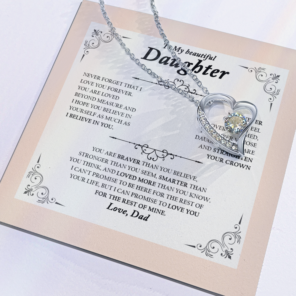 To My Wife, Valentine Day Forever Love Necklace NLSI2301PL10