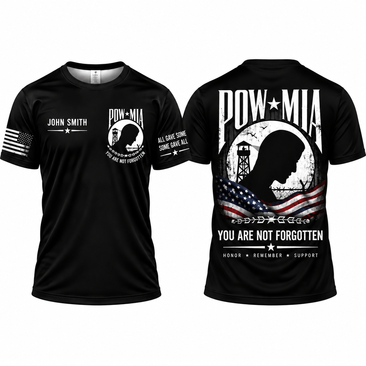 POW MIA You Are Not Forgotten Personalized 3D T-Shirt