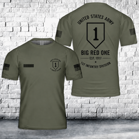 US Army Big Red One Est. 1917 1st Infantry Division 3D T-Shirt