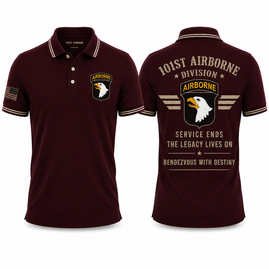 101st Airborne Division Service Ends The Legacy Lives On Polo Shirt