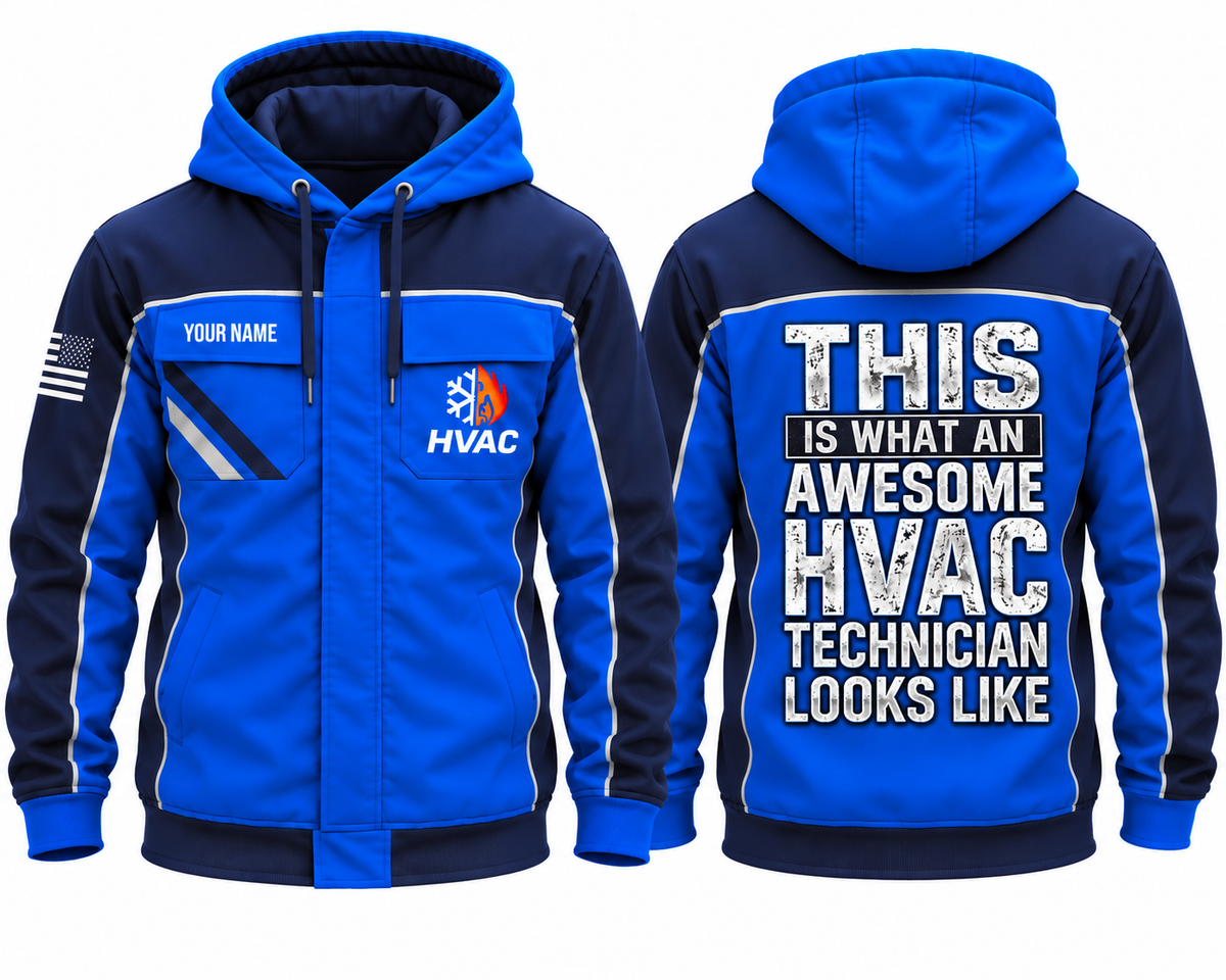 Personalized HVAC Technician 3D Hoodie - This Is What an Awesome HVAC Technician Looks Like