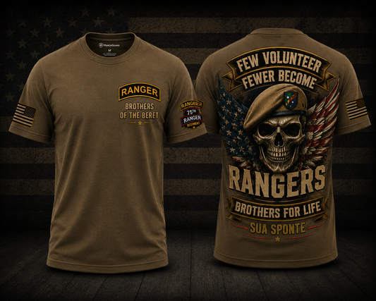 Brothers Of The Beret Sua Sponte 75th Ranger Regiment Brotherhood 3D T-Shirt