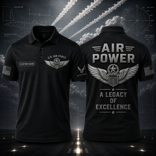 Air Power US Air Force Personalized Polo Shirt - A Legacy of Excellence
