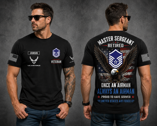 Master Sergeant Retired Freedom Has A Guardian USAF Veteran T-Shirt