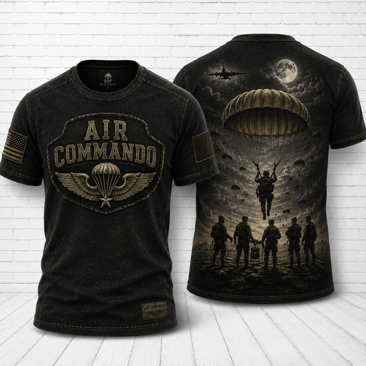Air Commando Brotherhood 3D T-Shirt | Airborne Paratrooper Military Veteran Gift