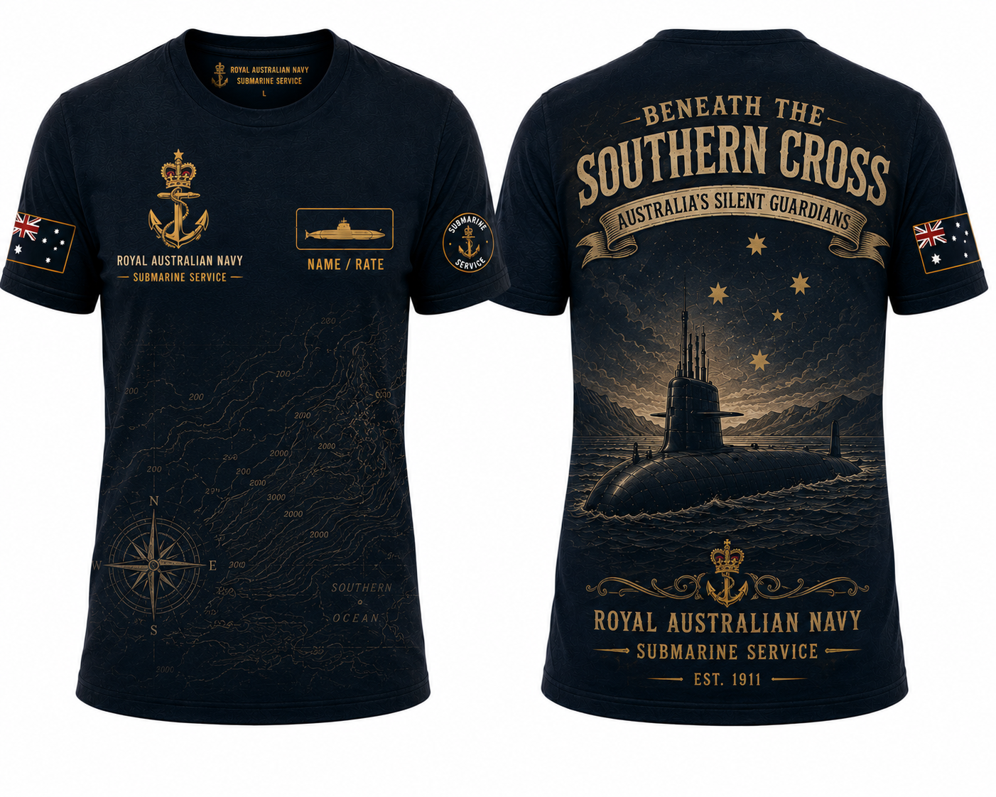 Royal Australian Navy Beneath The Southern Cross 3D T-Shirt