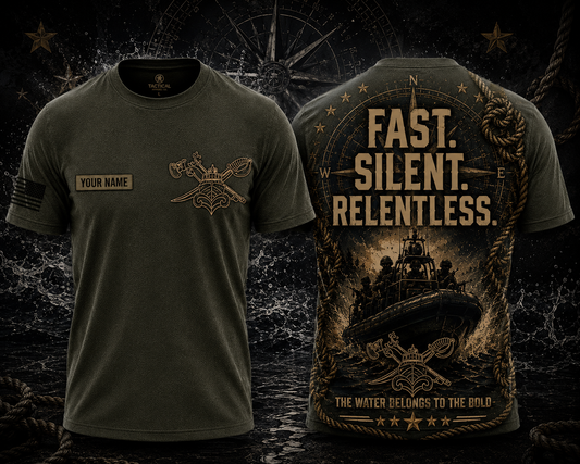 Personalized Fast Silent Relentless 3D T-Shirt | Custom Tactical River Warrior Shirt