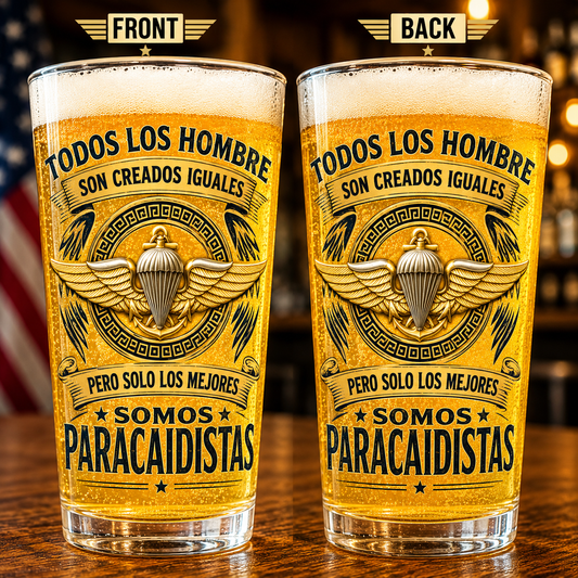 Somos Paracaidistas Airborne 16oz Pint Beer Glass