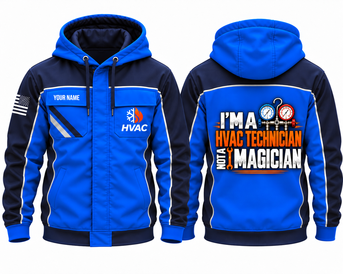 Personalized HVAC Technician 3D Hoodie - I'm an HVAC Technician Not a Magician