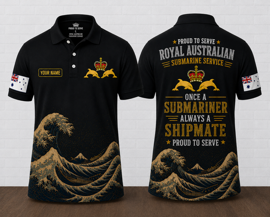 Custom Royal Australian Submarine Service Polo Shirt - Proud to Serve
