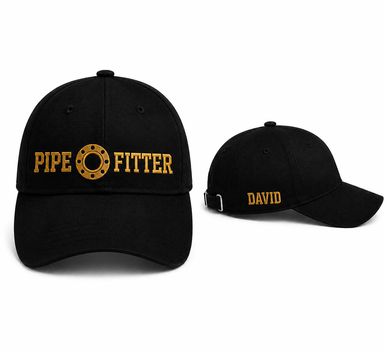 Custom Name Pipe Fitter Flange Embroidered Cap