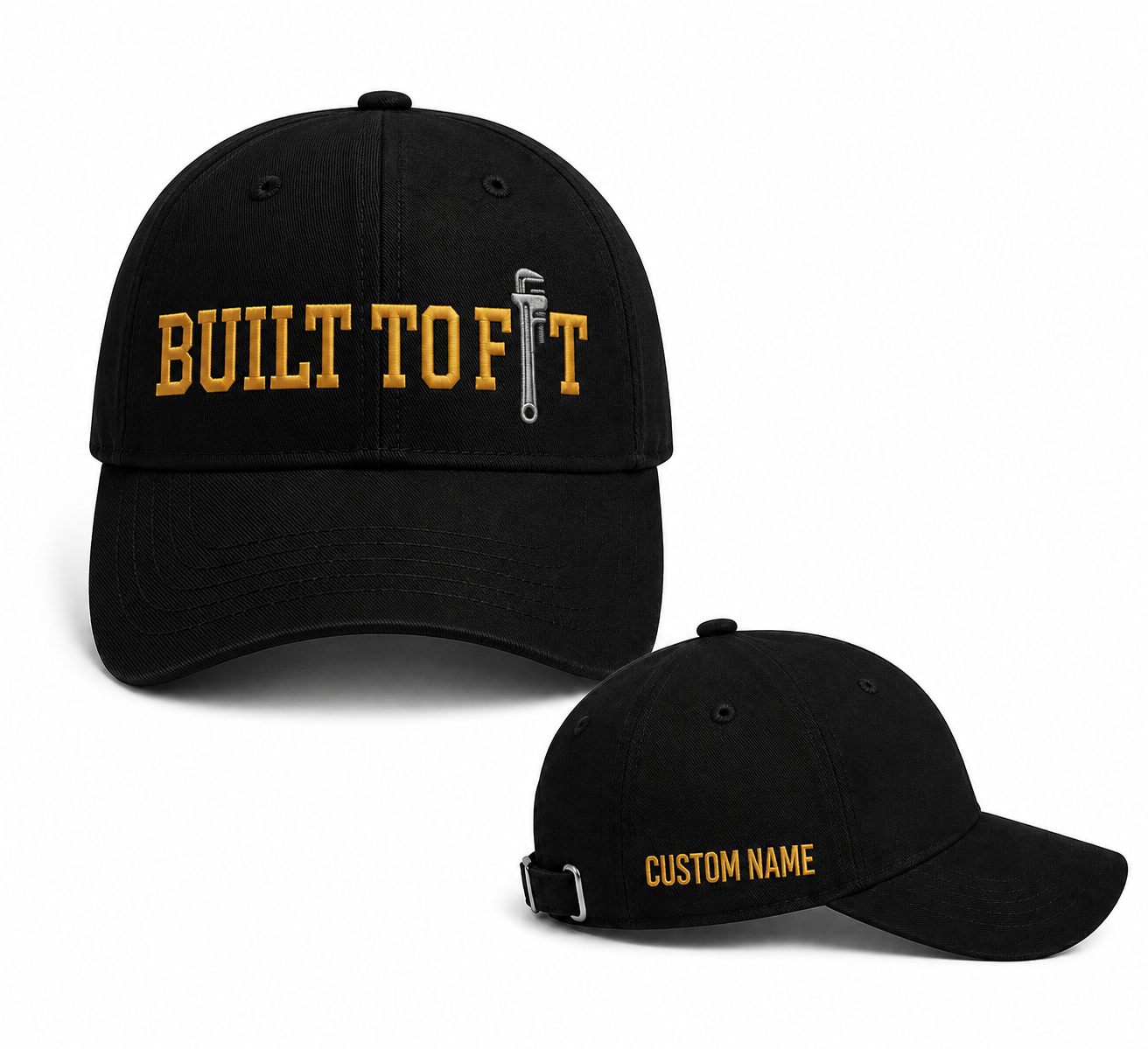 Custom Name Pipe Fitter Built To Fit Embroidered Cap