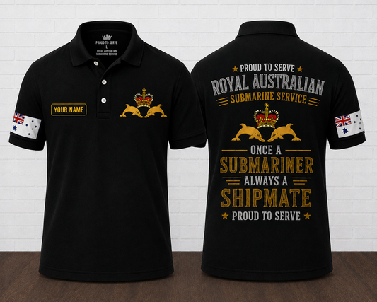 Custom Royal Australian Submarine Service Submariner Polo Shirt