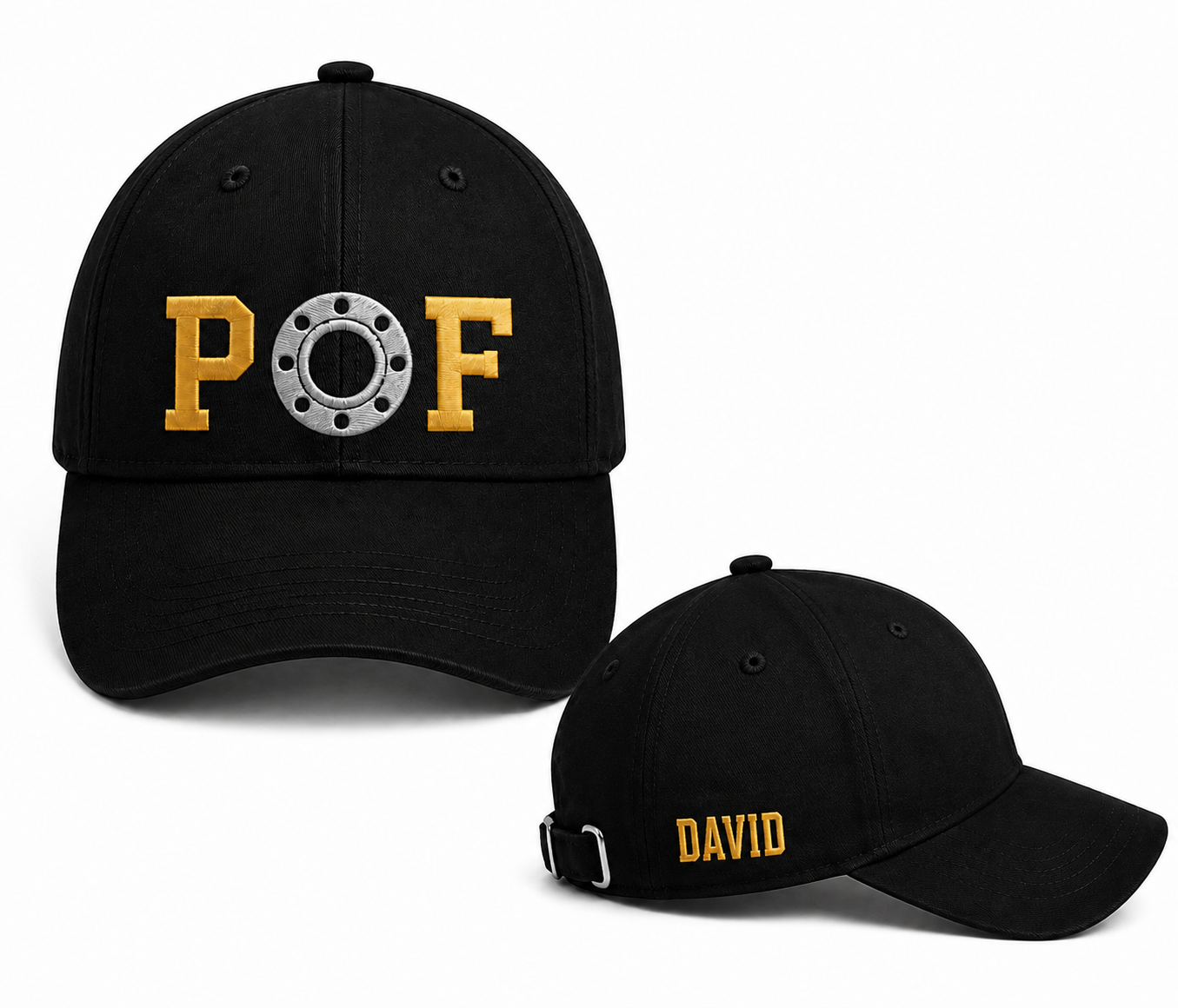 Custom Name Pipe Fitter POF Flange Embroidered Cap