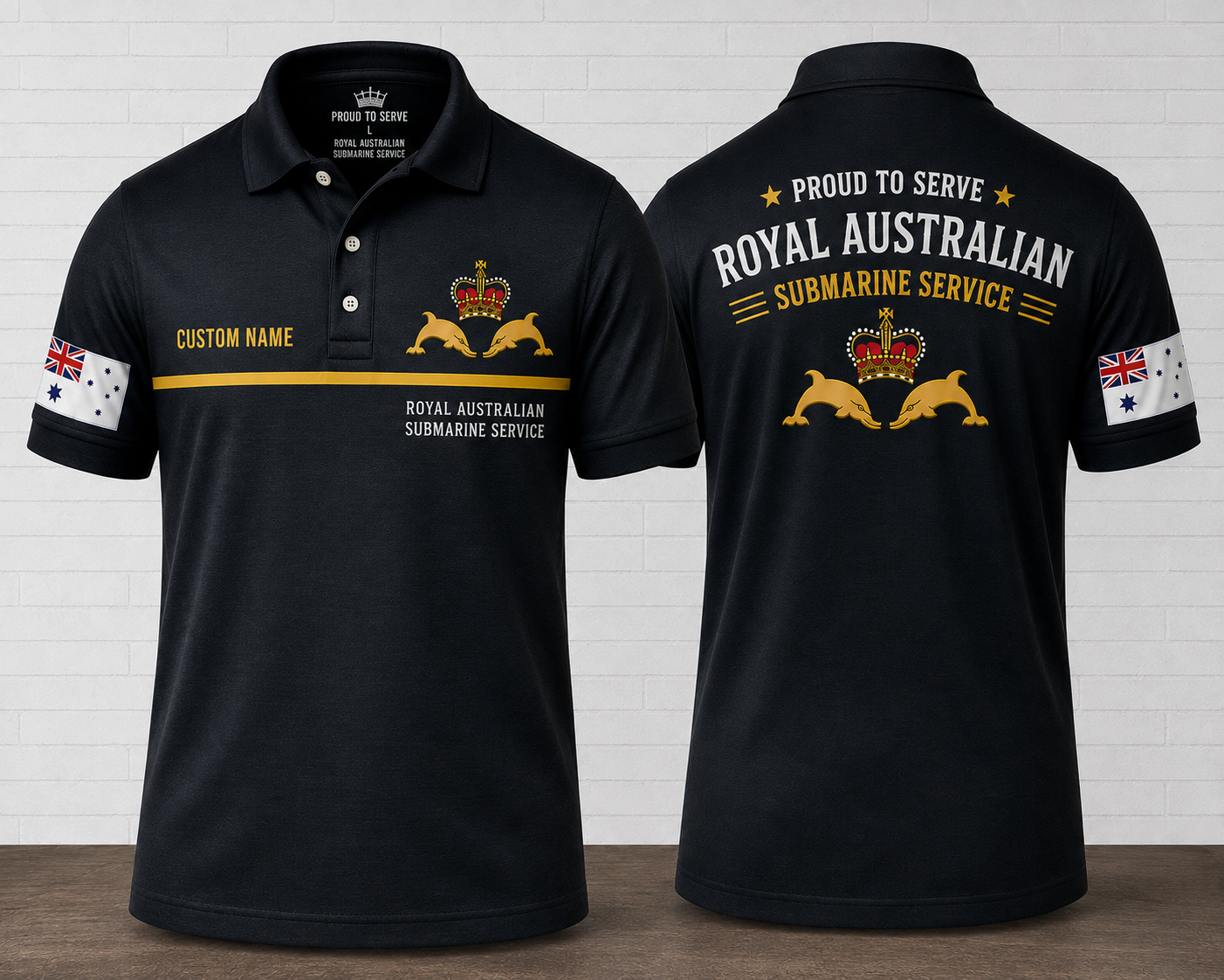 Custom Royal Australian Submarine Service Polo Shirt