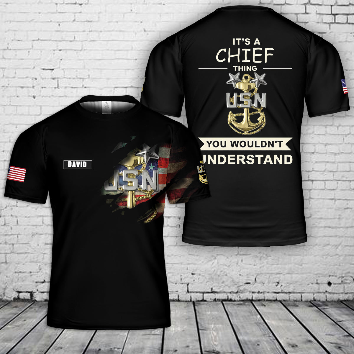 Custom name US Navy It's A Chief Thing 3D T-Shirt