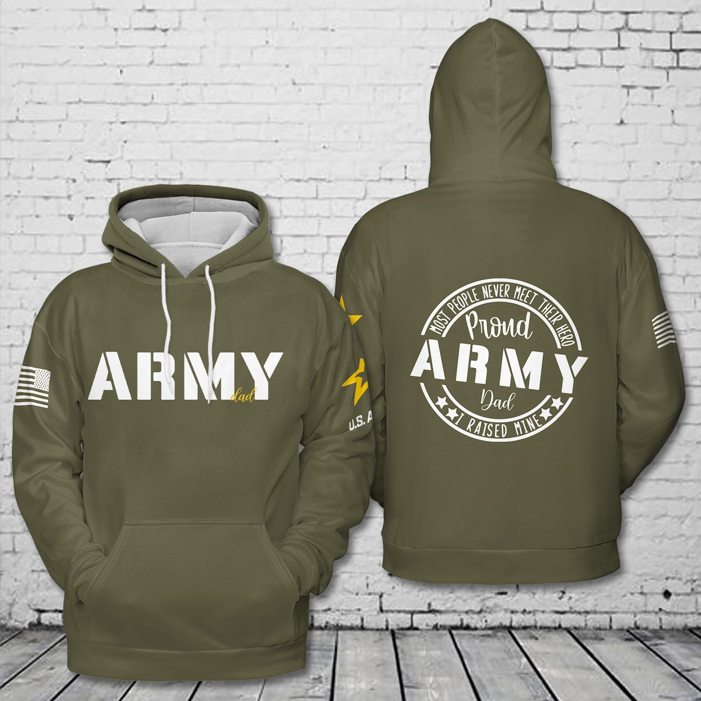 Proud US Army Dad 3D Hoodie