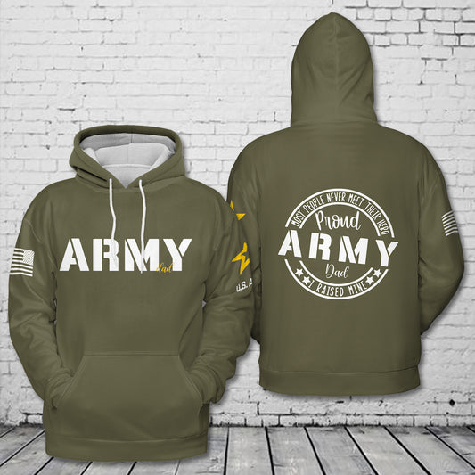 Proud US Army Dad 3D Hoodie