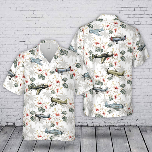 US Air Force Classic Aircraft Hawaiian Shirt