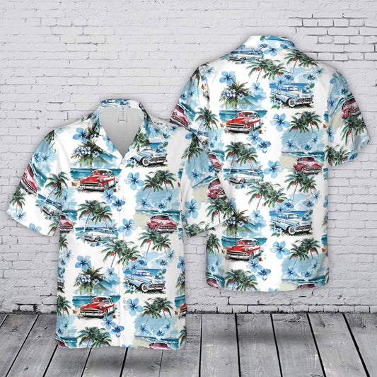 Vintage 1950s Classic Car Hawaiian Shirt