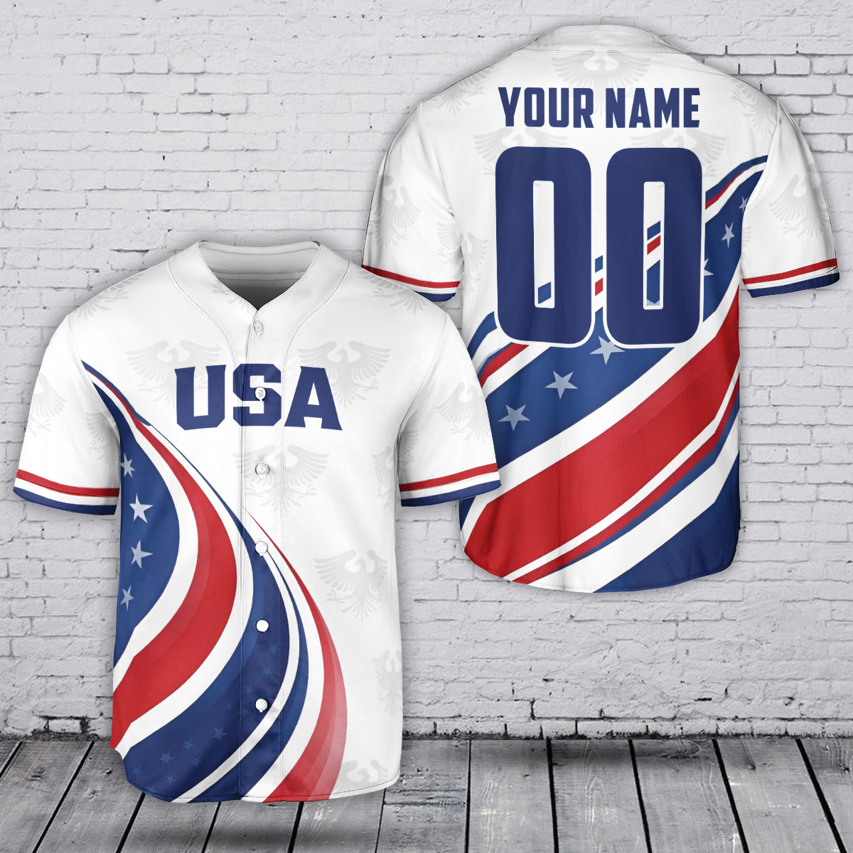 Custom USA Team Sport Baseball Jersey