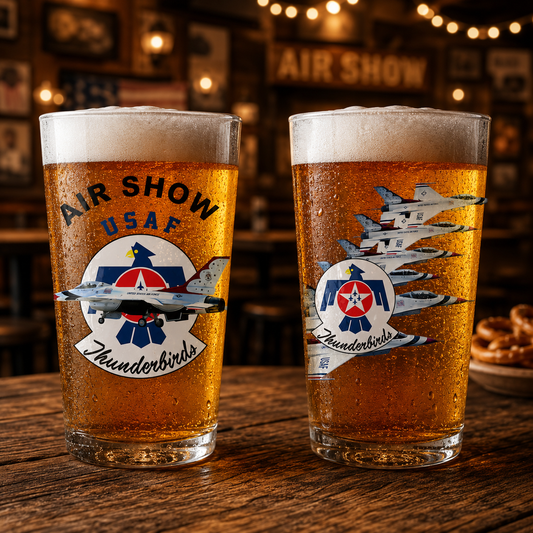 USAF Thunderbirds 16oz Pint Beer Glass