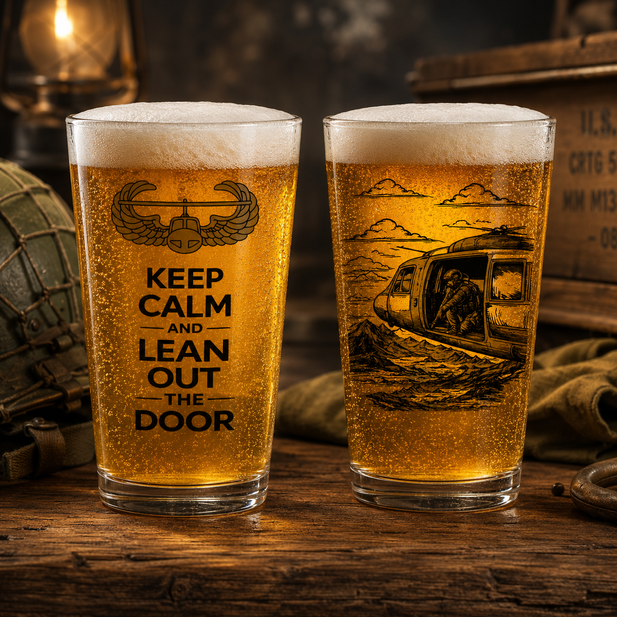 US Army Air Assault 16oz Pint Beer Glass
