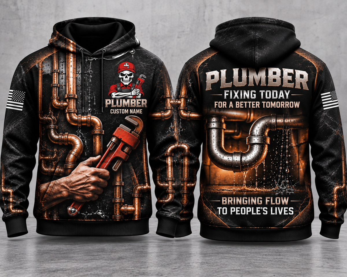 Plumber Skull 3D Hoodie - Fixing Today for a Better Tomorrow