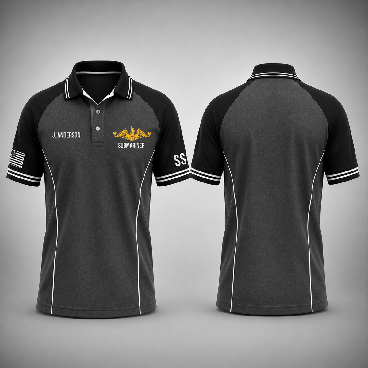 Personalized US Submariner Dolphins Veteran 3D Polo Shirt