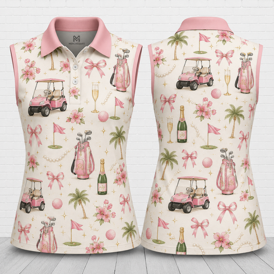 Personalized Coquette Golf Women's Sleeveless Polo Shirt