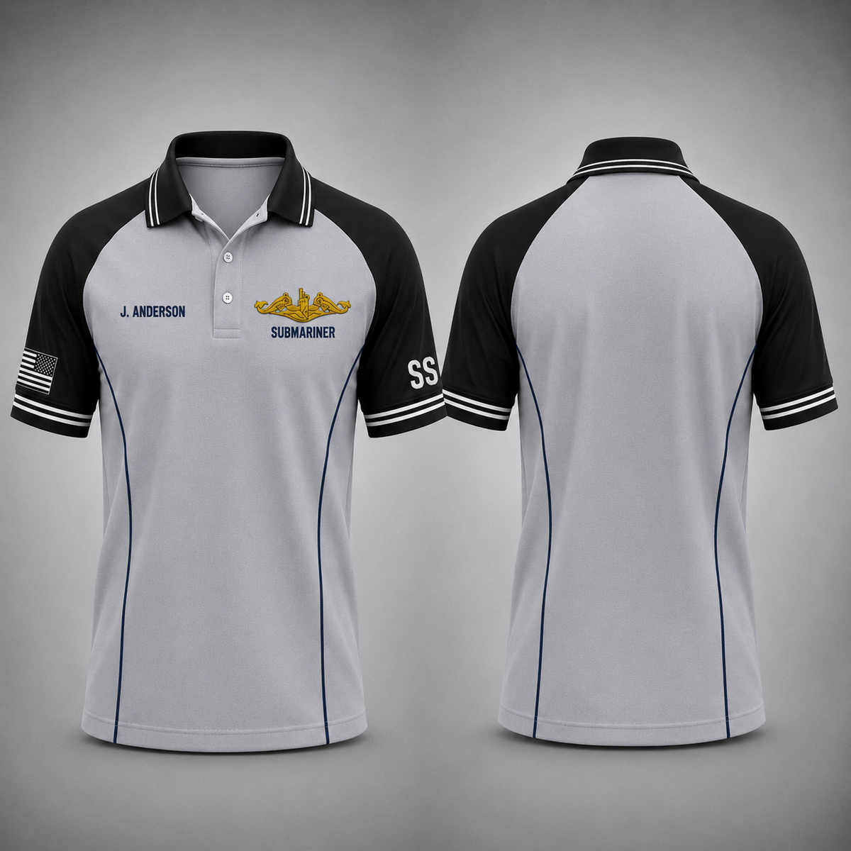 Personalized US Navy Submariner Dolphins Custom 3D Polo Shirt