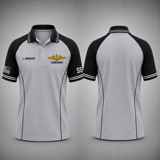 Personalized US Navy Submariner Dolphins Custom 3D Polo Shirt