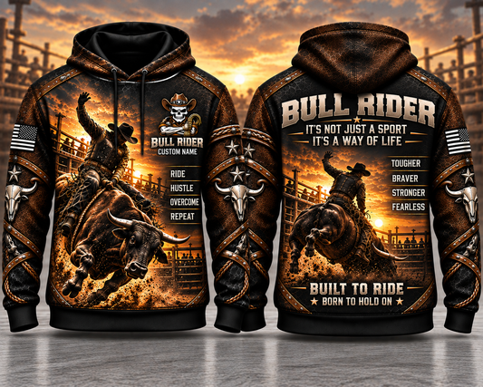 Personalized Bull Rider It's Not Just A Sport It's A Way Of Life 3D Hoodie