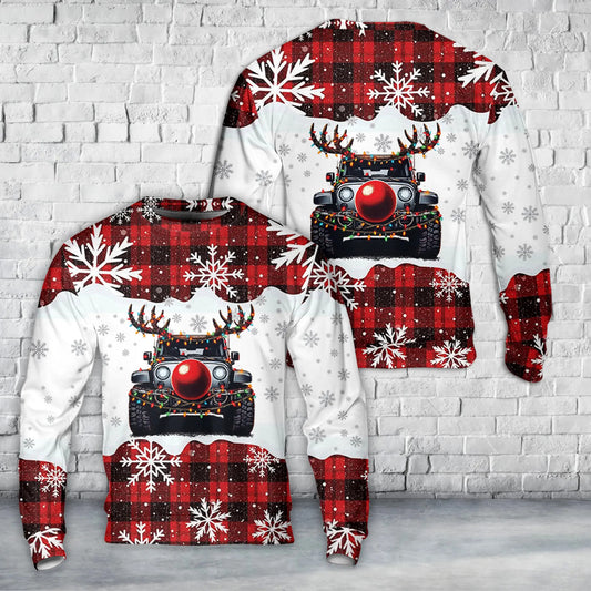 Offroading SUV AOP Christmas Sweater