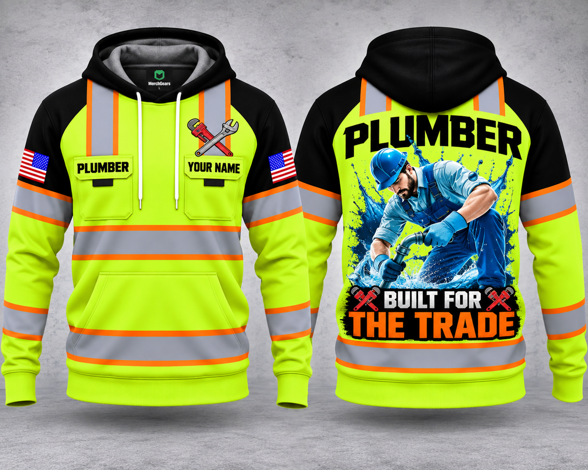 Personalized Plumber Built for the Trade 3D Hoodie