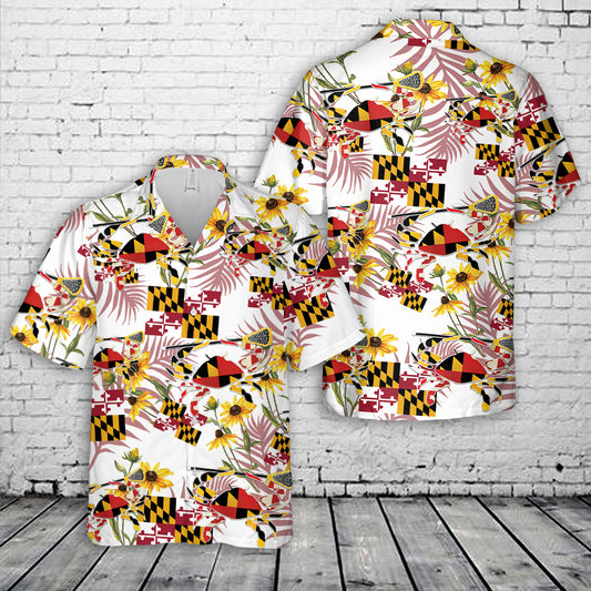 Maryland Crab Lacrosse Hawaiian Shirt