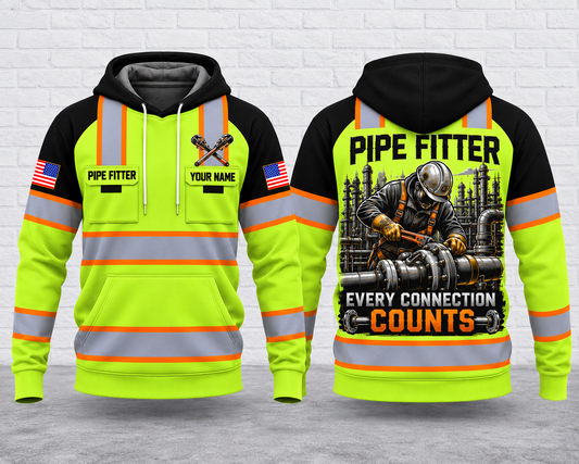 Pipe Fitter Every Connection Counts 3D Hoodie Personalized Name