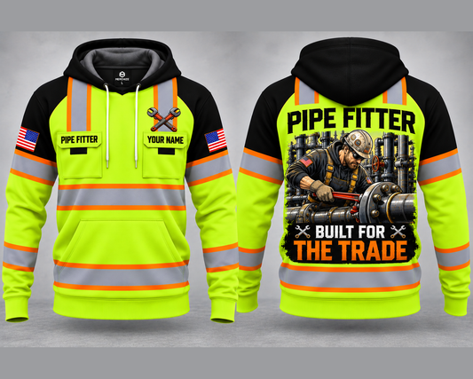 Personalized Pipe Fitter Built for the Trade 3D Hoodie